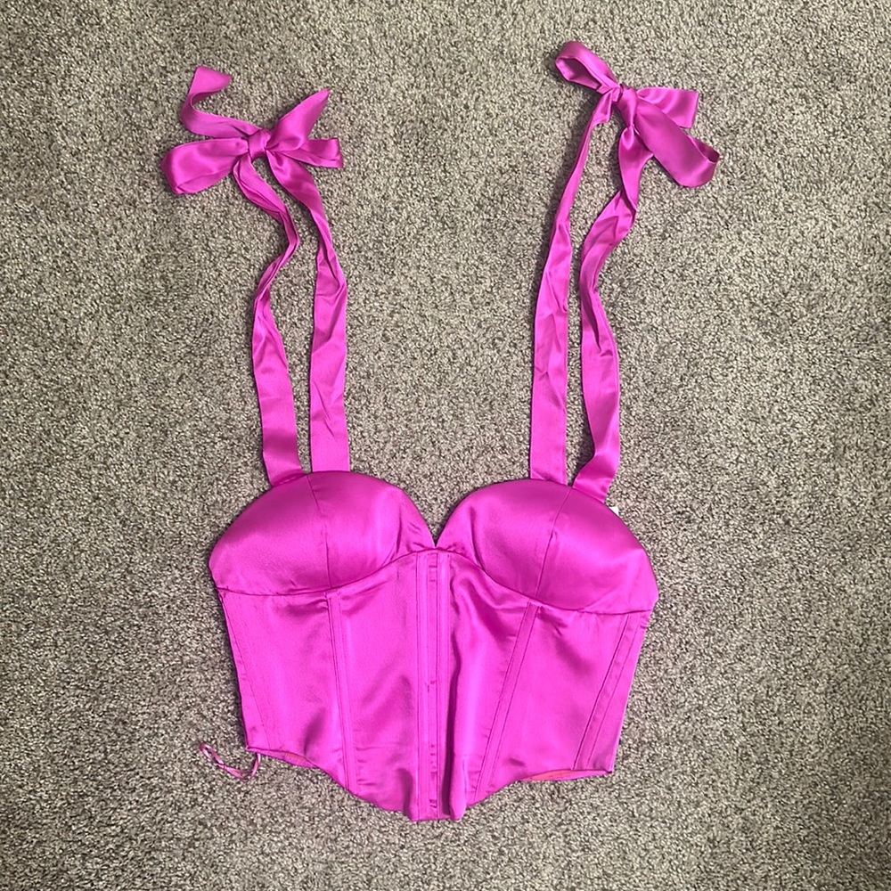 Hot pink corset top!